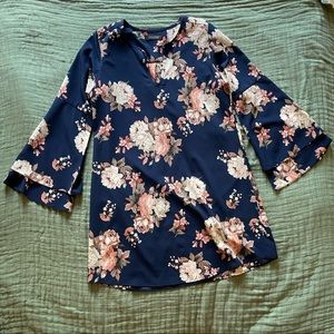 Bell Sleeve Shift Dress